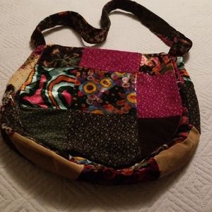 Velour hobo bag